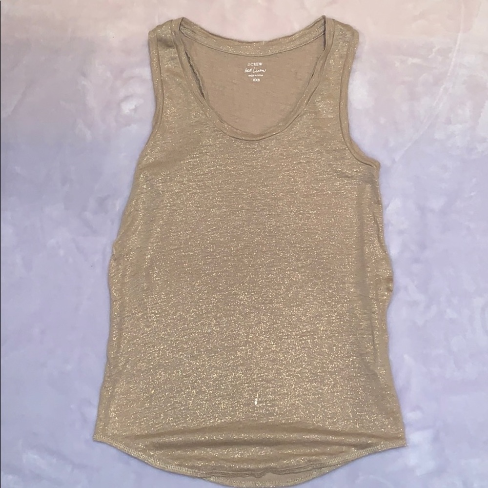 J Crew Gold Glitter Tank Top ✨ 3/$22 🌵